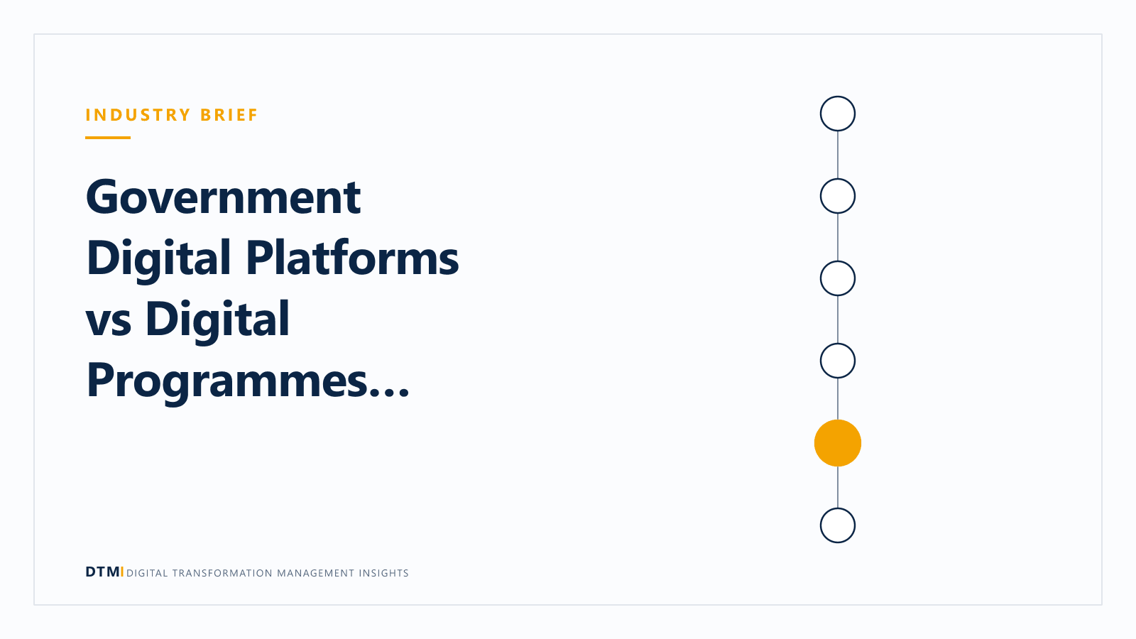Government Digital Platforms vs Digital Programmes: Why the Architecture Distinction Matters