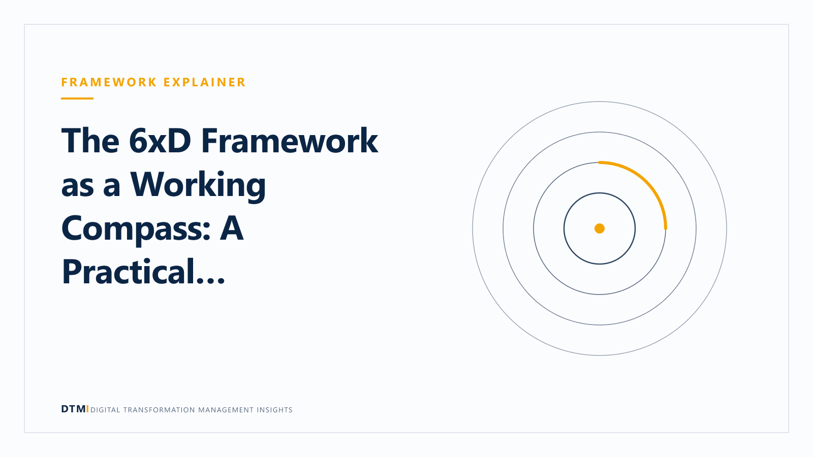 The 6xD Framework as a Working Compass: A Practical Lens for Diagnosing Modern Transformation