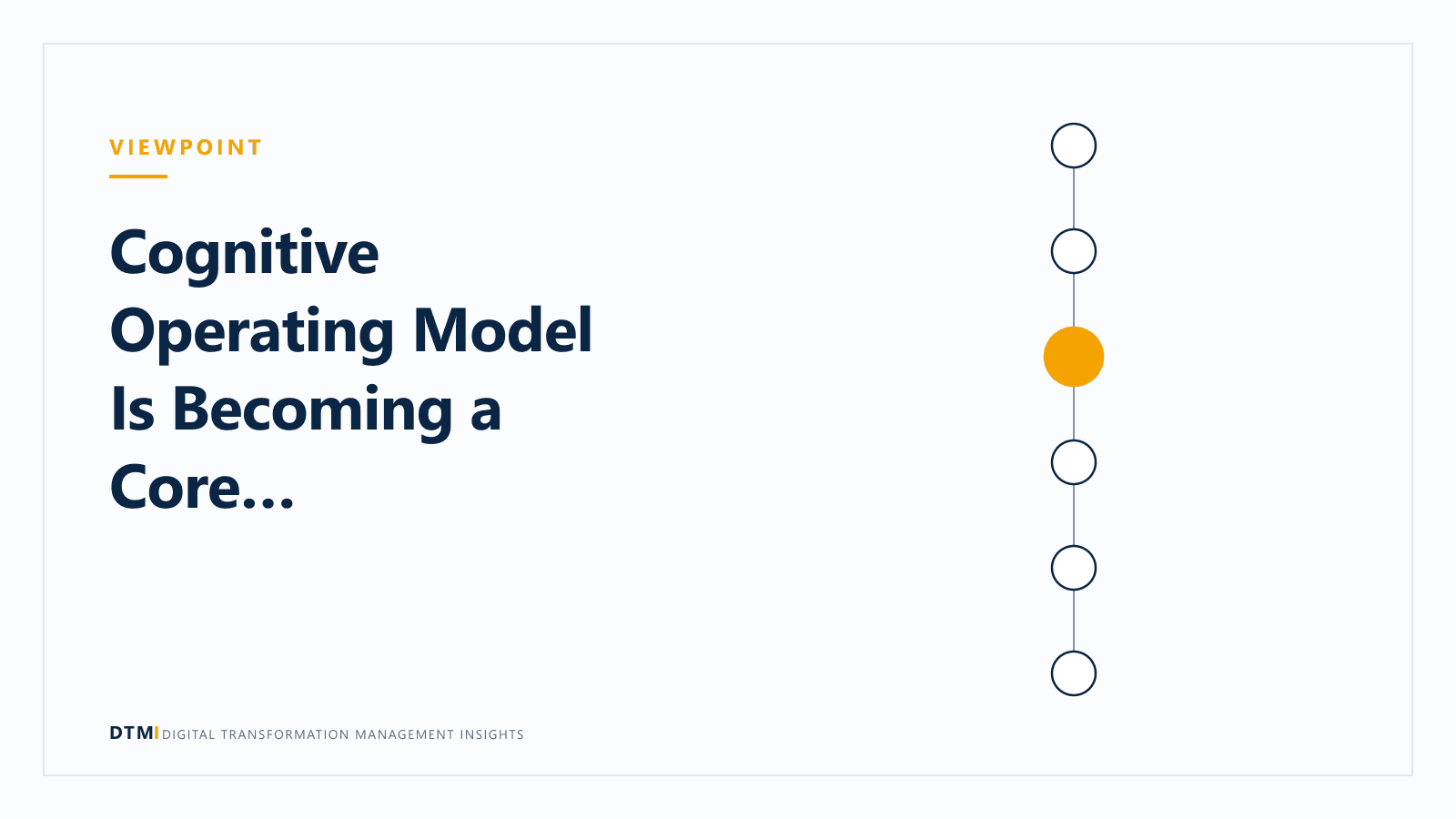 Cognitive Operating Model Is Becoming a Core Enterprise Question